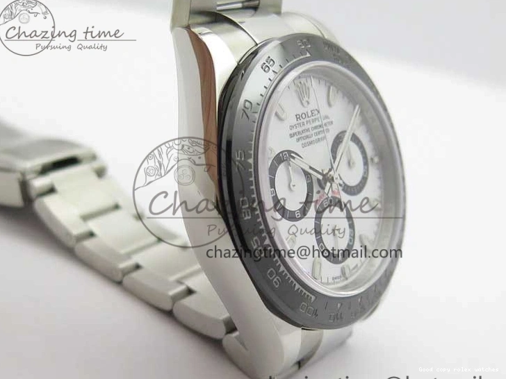 Rolex aaa copy Bezel White Sustainable 116500 Noob Edition on Bracelet Ceramic Best A SS Dial 1:1 2980 Daytona 1218